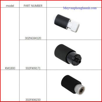 Cao su kéo giấy khay gầm máy photocopy Kyocera 180/ 220/ 181/ 221/ 6525/ 6530/ 6025/ 6030/ 3010/ 3011/ 3510/ 3511/ 4125/ 4135/ 4028/ 3212i/ 4012i ( Bộ 3 quả )