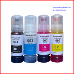 Mực in phun Epson 003/ Mực máy in phun mầu Epson L3110/ Mực máy in phun mầu Epson L3250/ Mực máy in phun mầu Epson L1310/ Mực máy in phun mầu Epson L3350/ Mực máy in phun mầu Epson L1210Mực Premium Ink Epson 003: Nạp cho máy in phun Epson L1110/ L3110/ L3