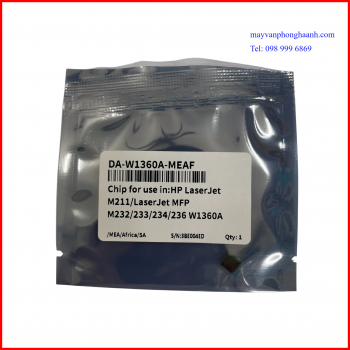 Chíp hộp mực W1360A: Dùng cho hộp mực máy in HP M211d/  M211dw/  M236dw/ M236sdw ( Chíp mưc136A/ W1360A )